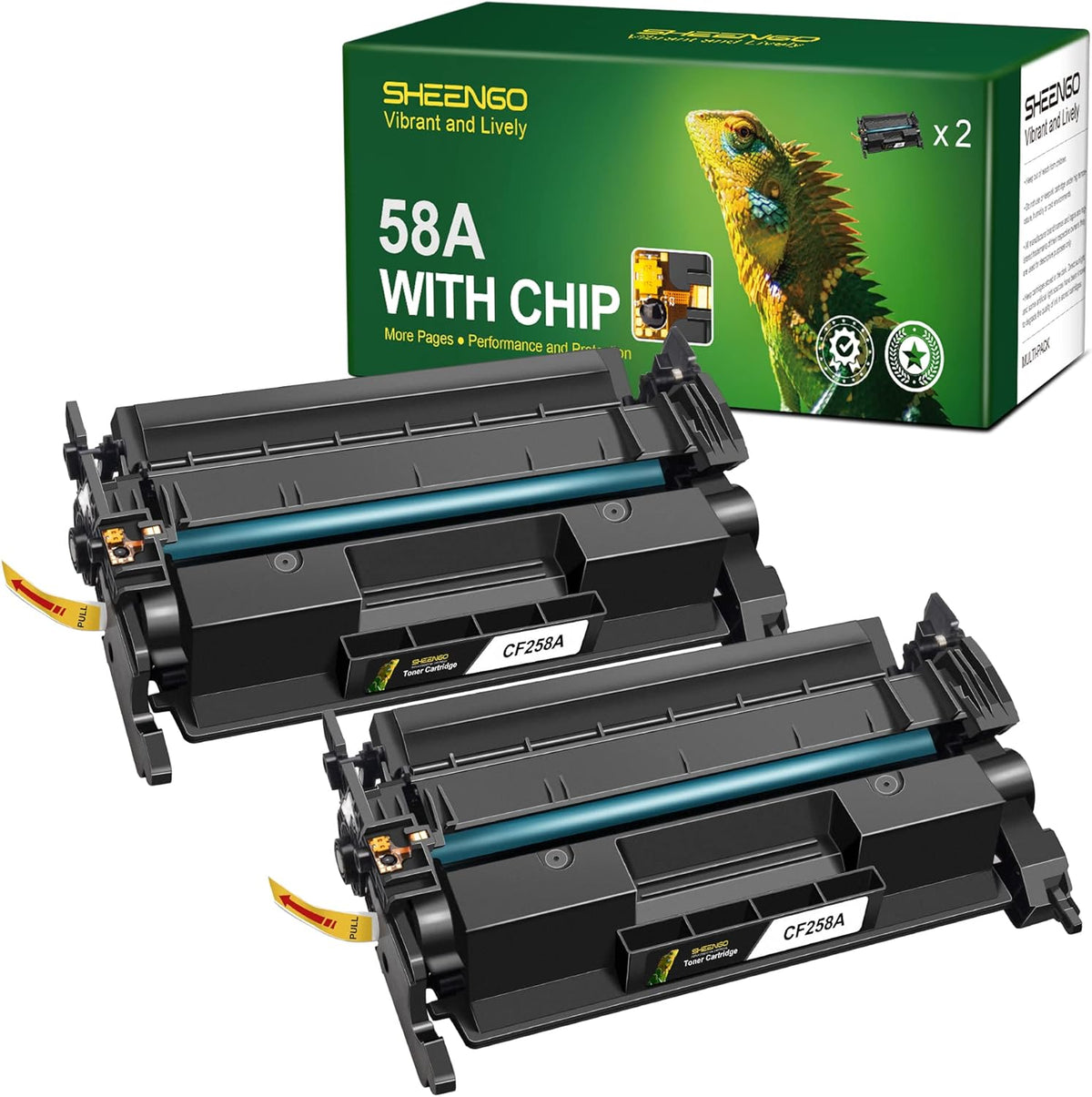 2 Black Compatible Toner Cartridge with Chip F5909