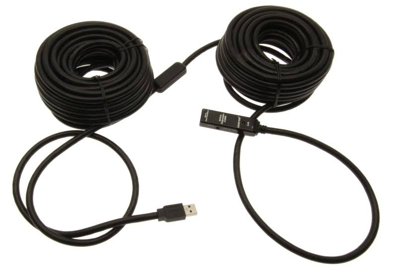 USB 3.0 Extension Cable 65ft. A-Male to A-Female with Power Amplifer AC Adapter J6714