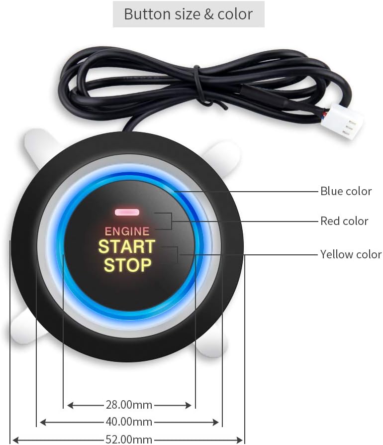 Passive Keyless Entry Car Alarm System Push Button Start Remote Start DC12V Y740