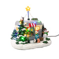 Grey Polyresin LED Christmas Camper H2972