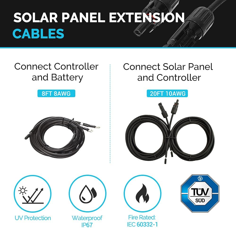 400 Watt 12 Volt Monocrystalline Solar Starter Kit with Wanderer I86597