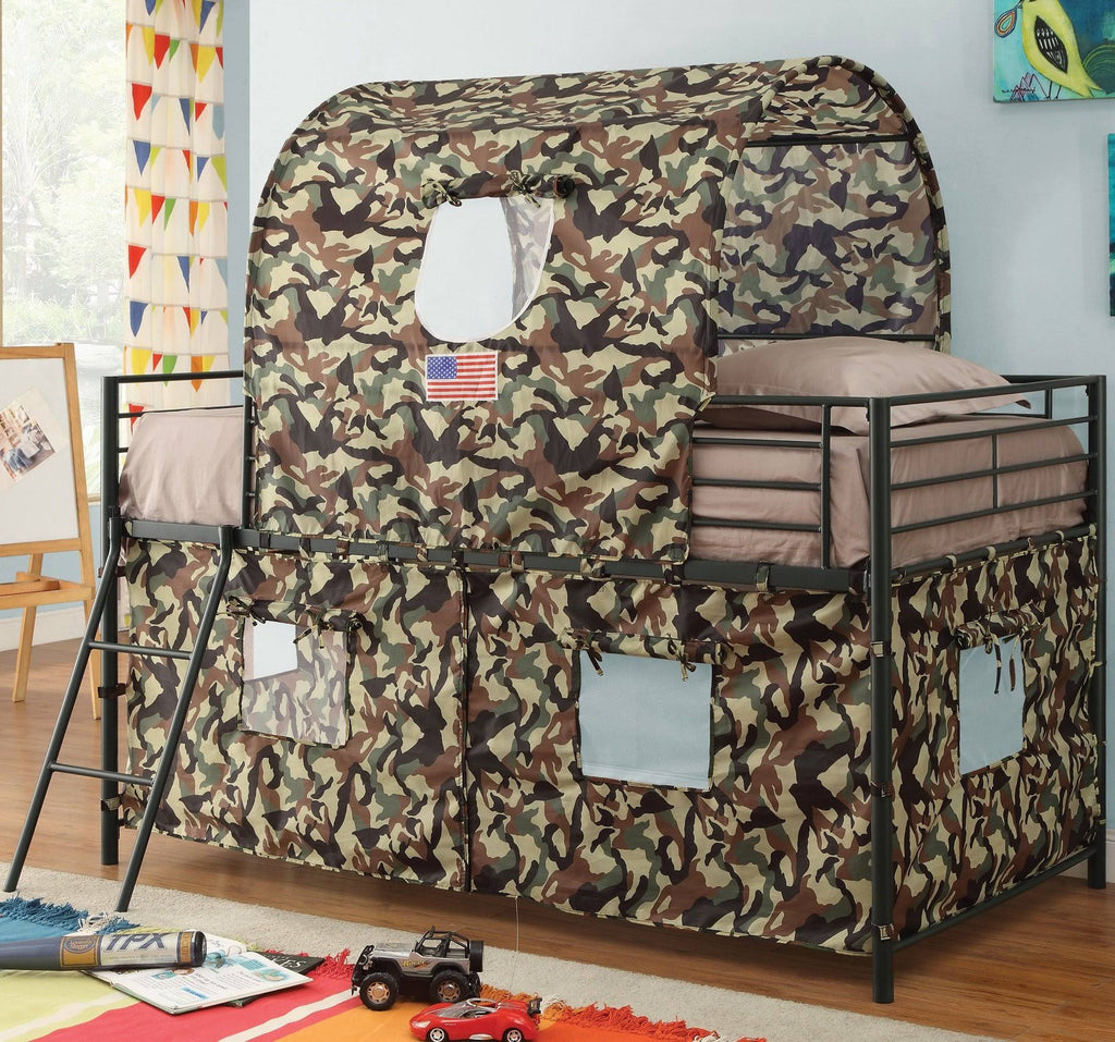 Twin Loft Bed with Guard Rails and Ladder L627270