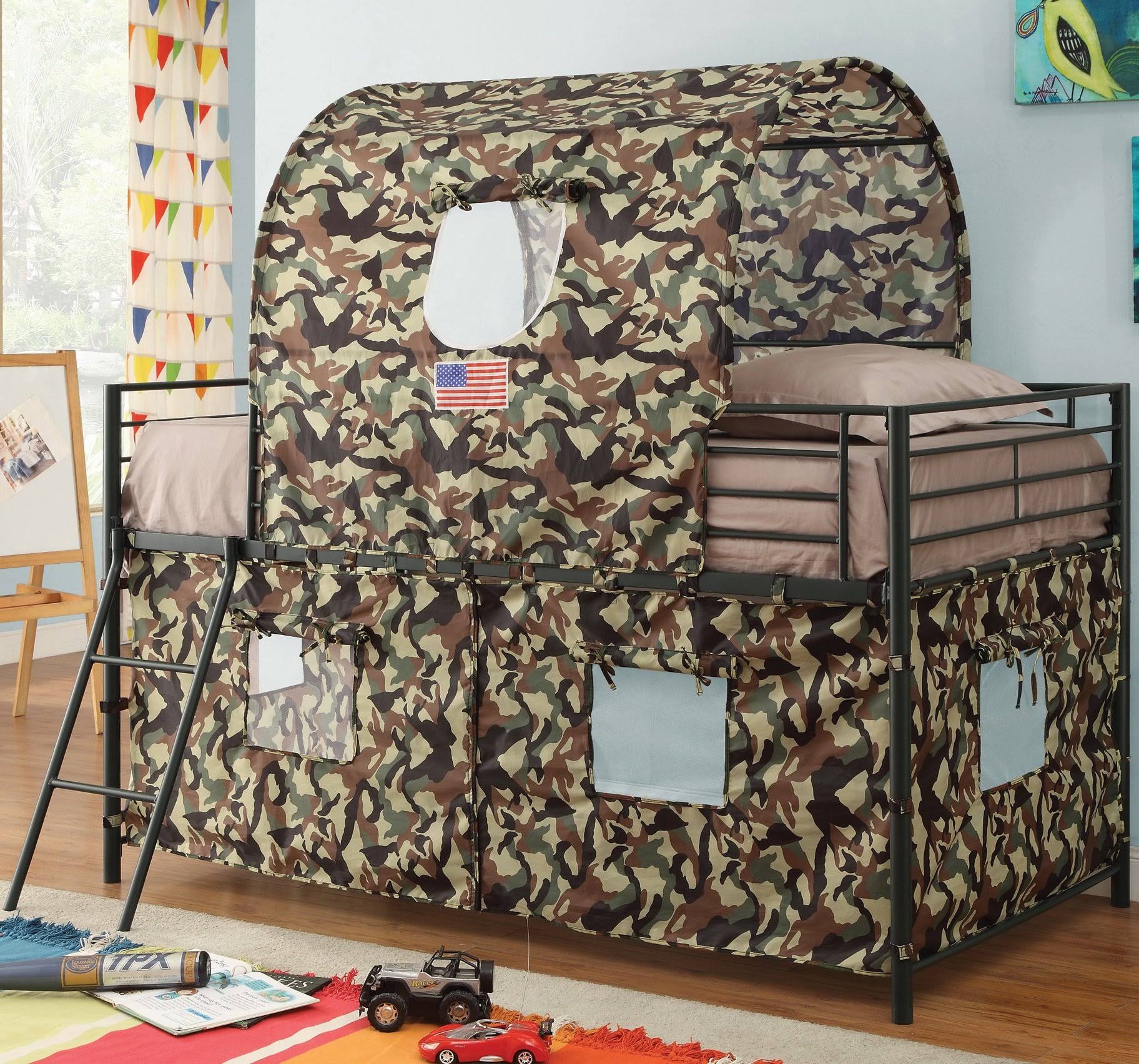 Twin Loft Bed with Guard Rails and Ladder L627270