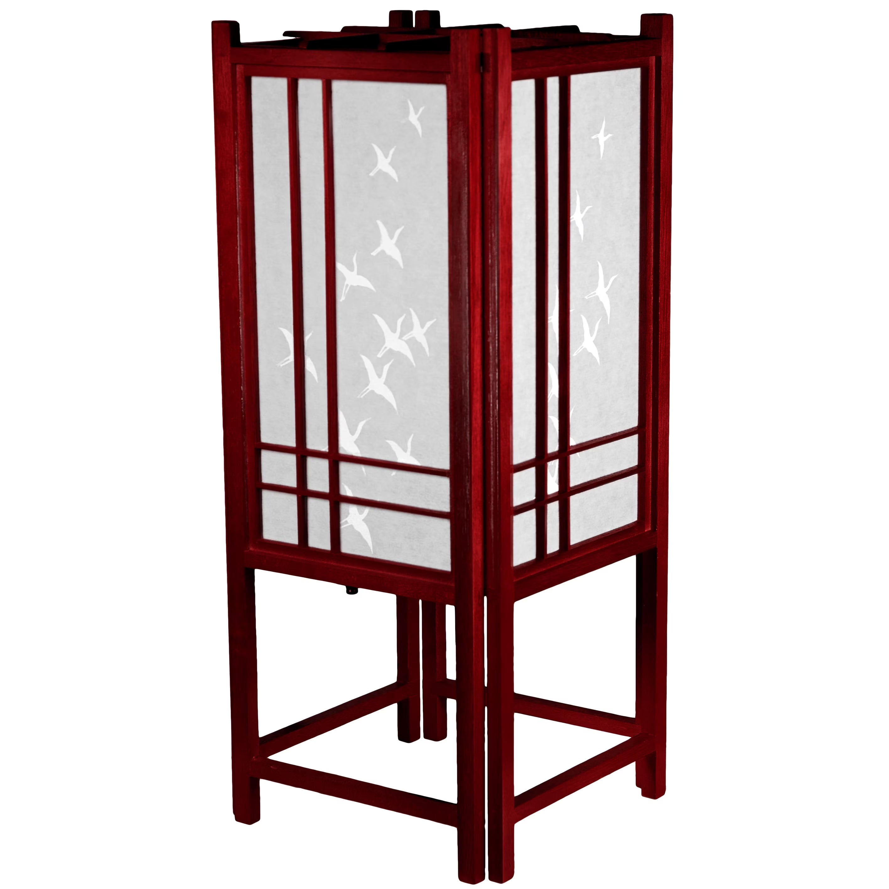 Cherry Wood and Paper Shoji Lamp O3462