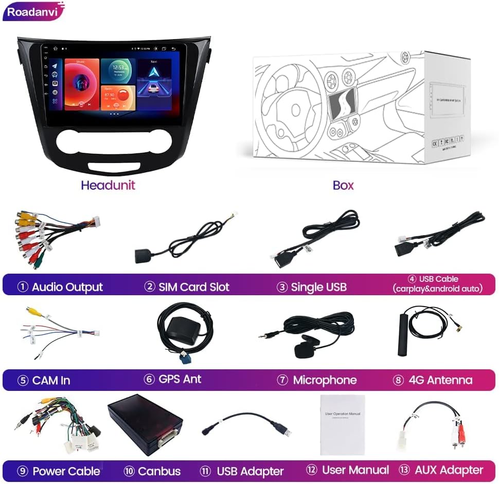 Car Stereo Head Unit 10.2 Inch Touch Screen 4GB+64GB H5790