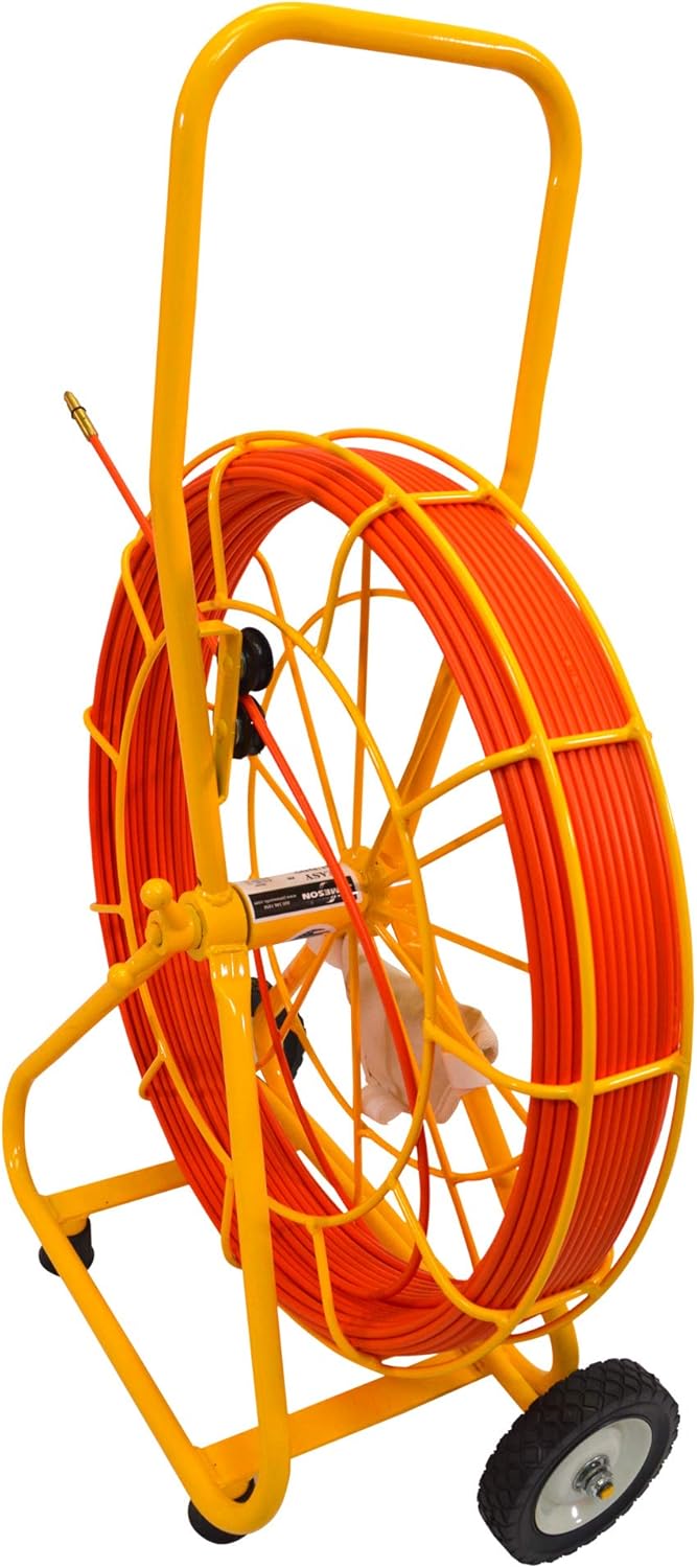 Electrical Fish Tape Duct Rodder with 500 Feet Fiberglass Rod R4923