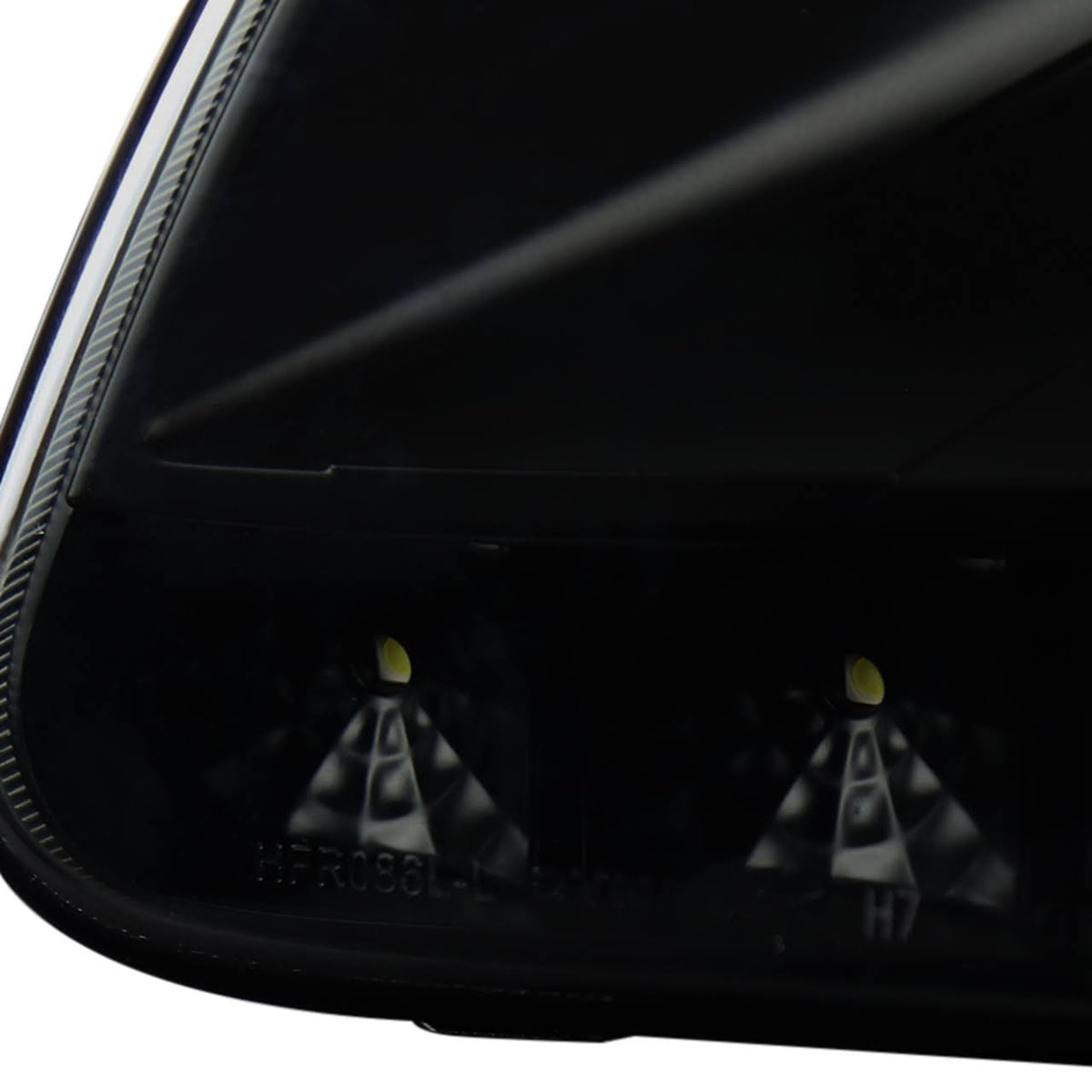 Black Smoke LED Projector Headlights Pair I2262