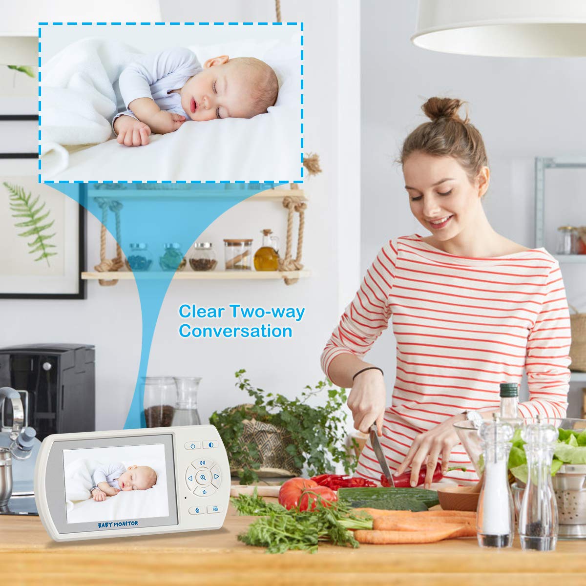 3.5'' LCD Video Baby Monitor with Night Vision X34207