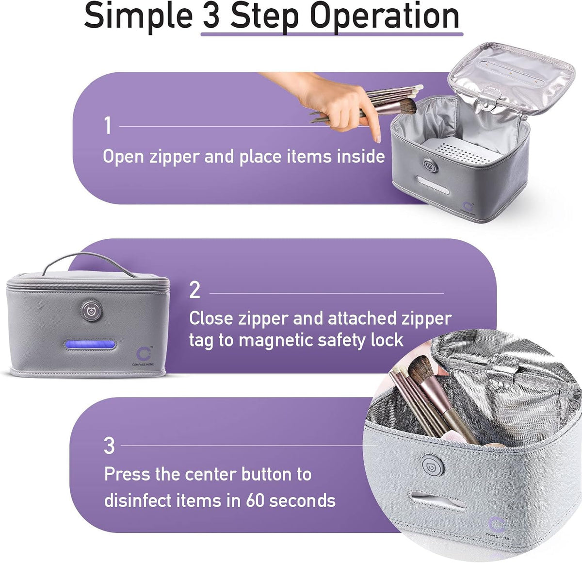 Portable UV-C LED Sterilization Soft Case with Child Lock S27954