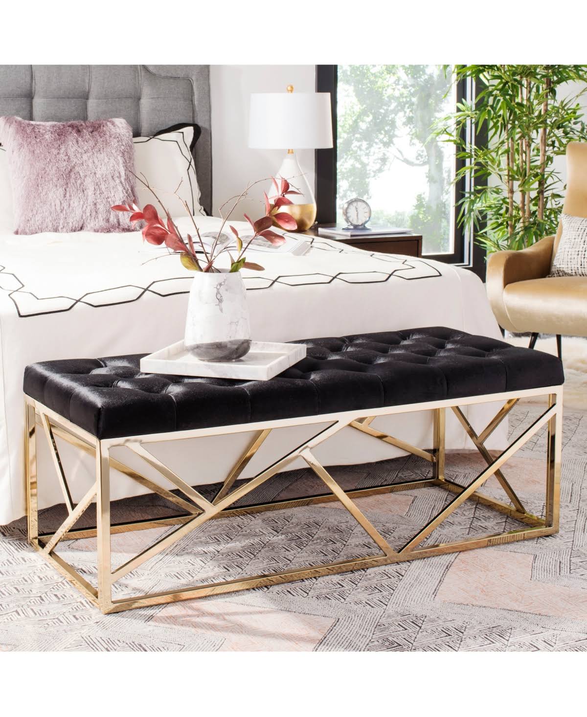 Tufted Rectangular Bench B537104