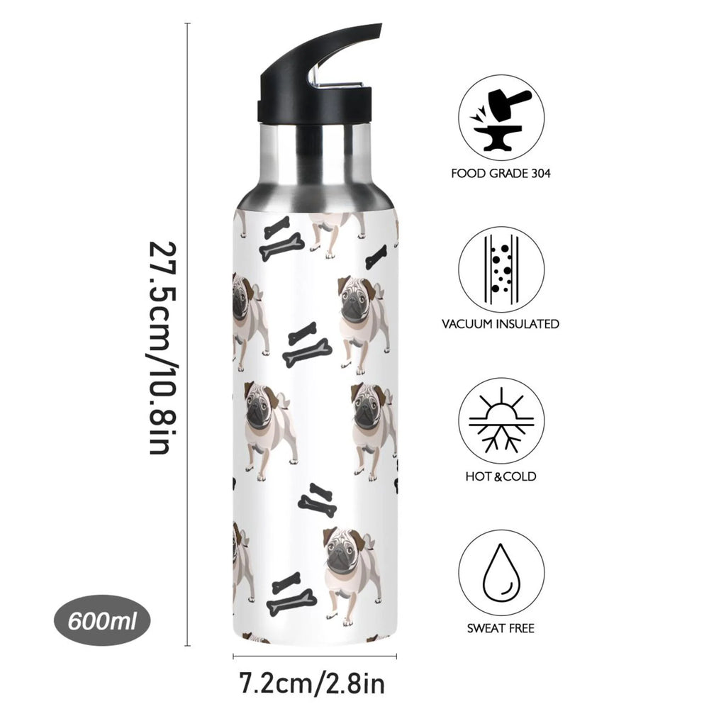 Stainless Steel Insulated Water Bottle with Straw Lid T78915