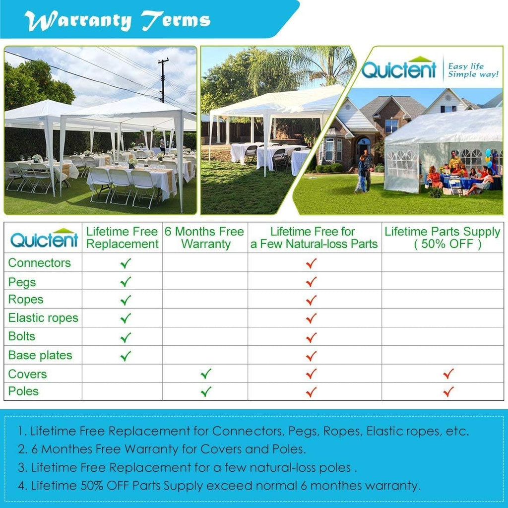 10'x30' White Canopy Tent with Mesh Side Wall Y19479