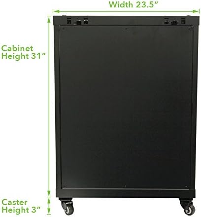 15U Wall Mount Audio Video Rack Cabinet with Glass Door N123298