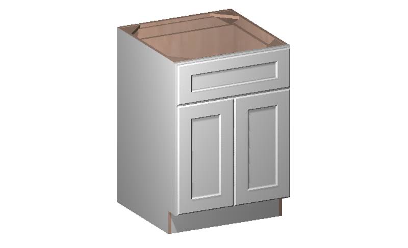 White 2 Doors 1 Drawer 1 Shelf Base Cabinet Q764546