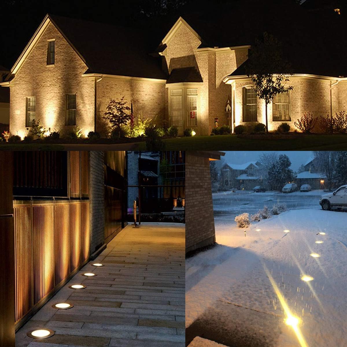 8 Pack 3W LED Warm White Low Voltage Landscape Lights V416915