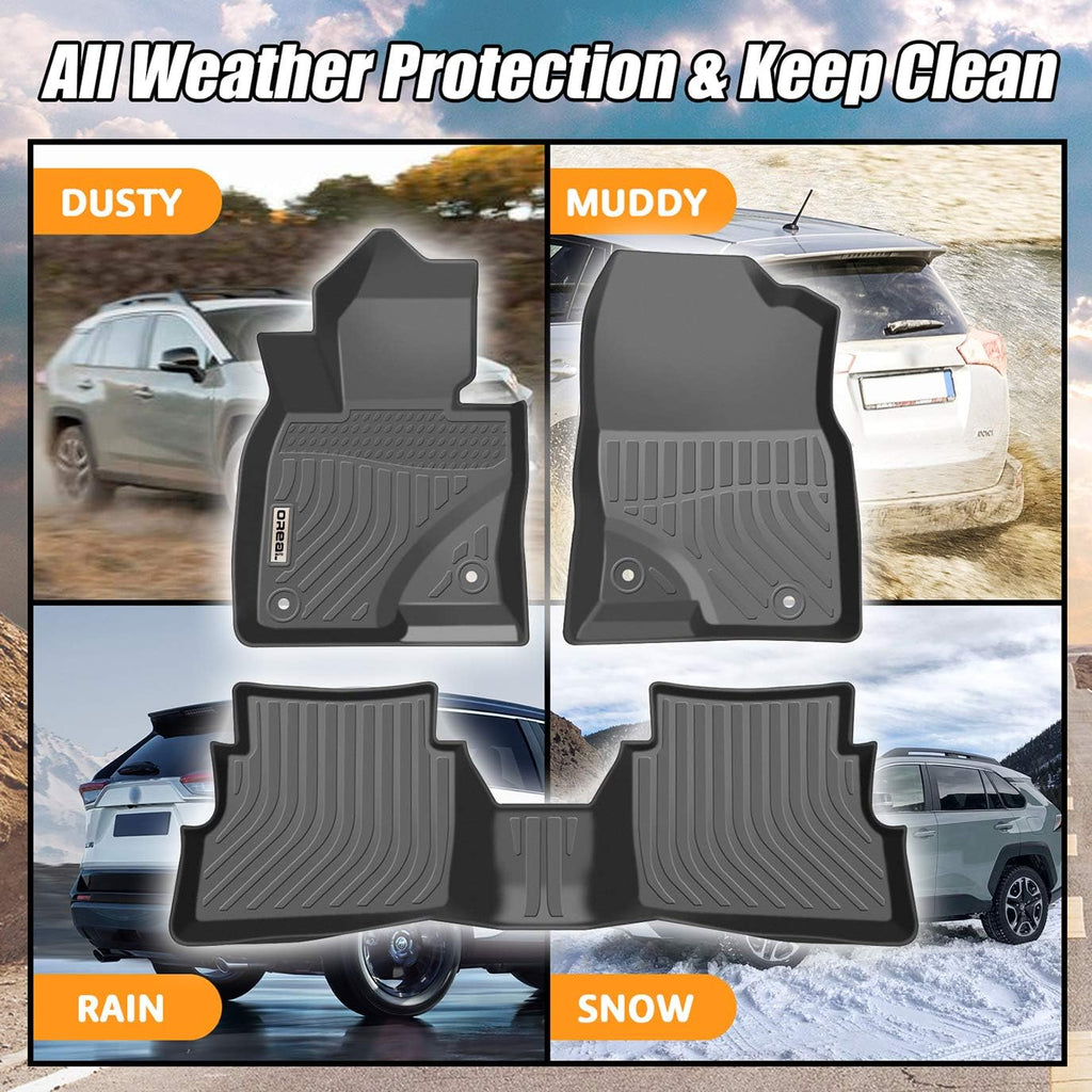Black Floor Mats Replacement for Mazda CX-5 Front and Rear Car Carpet R904271