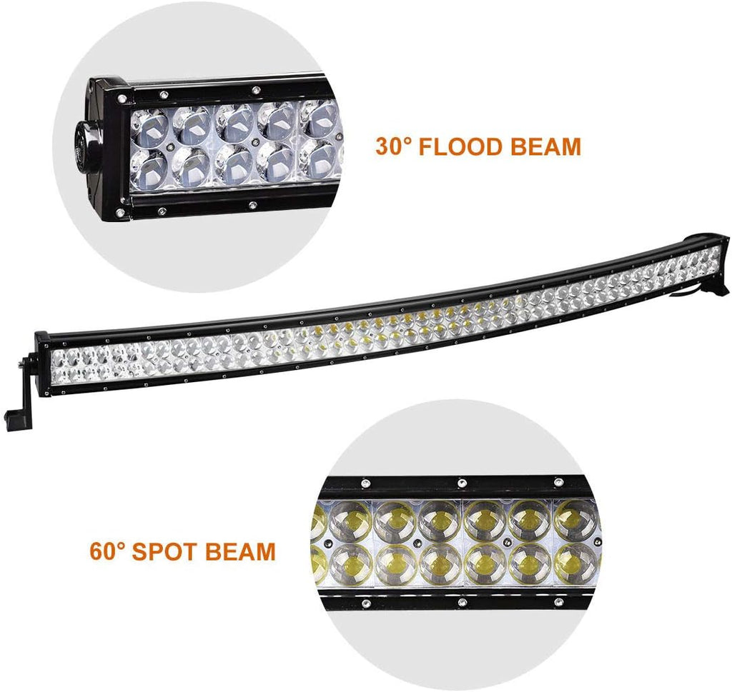 30'' Curved LED Light Bar with Windshield Mount Brackets for UTV B6371