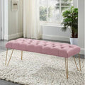 Pink Upholstered Bench G66604