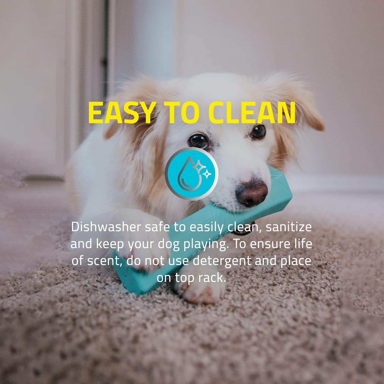 Blue Squeaky Dog Chew Stick Toy Y58975