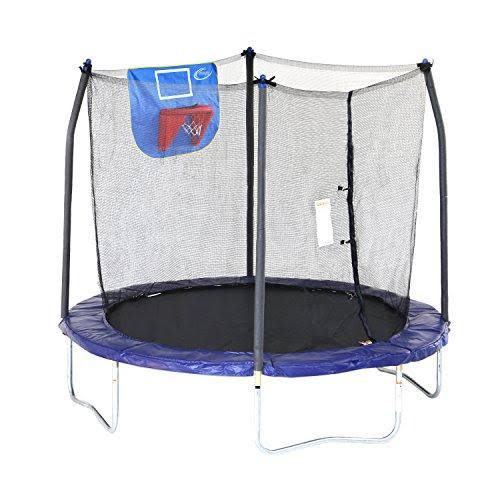 8-Feet Trampoline with Safety Enclosure and Basketball Hoop B311