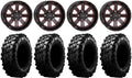 Bundle - 9 Items: 14 Wheels Red 32 Carnivore Tires B125627