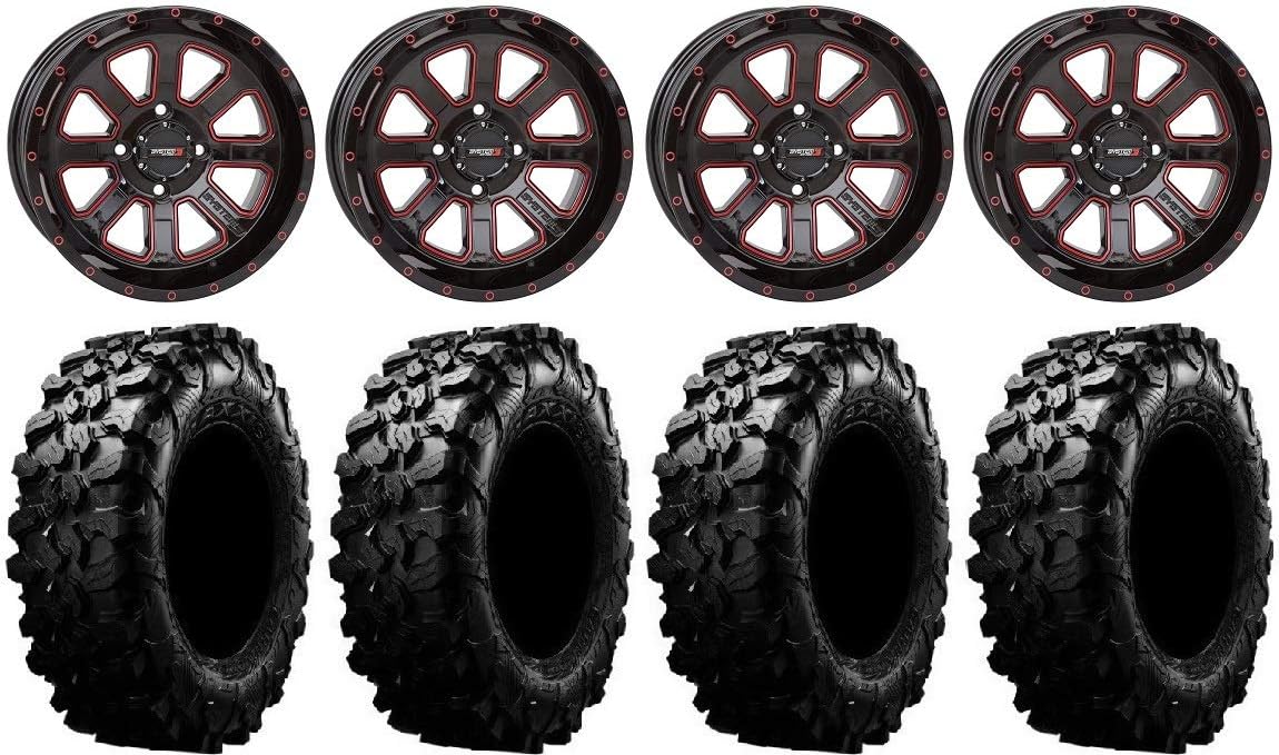 Bundle - 9 Items: 14 Wheels Red 32 Carnivore Tires B125627