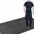 Black Non-Slip Rubber Kitchen Floor Mat H84353