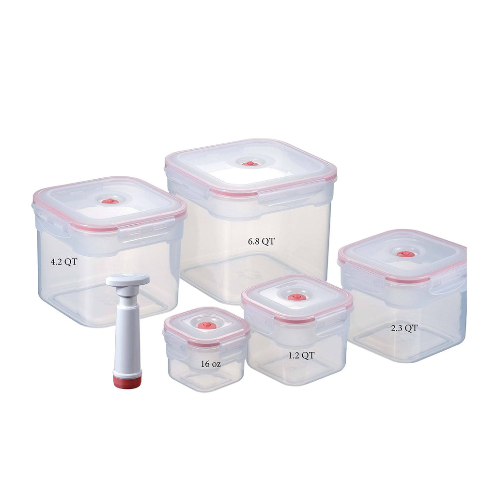 11 Piece Square Vacuum Food Storage Containers C841122