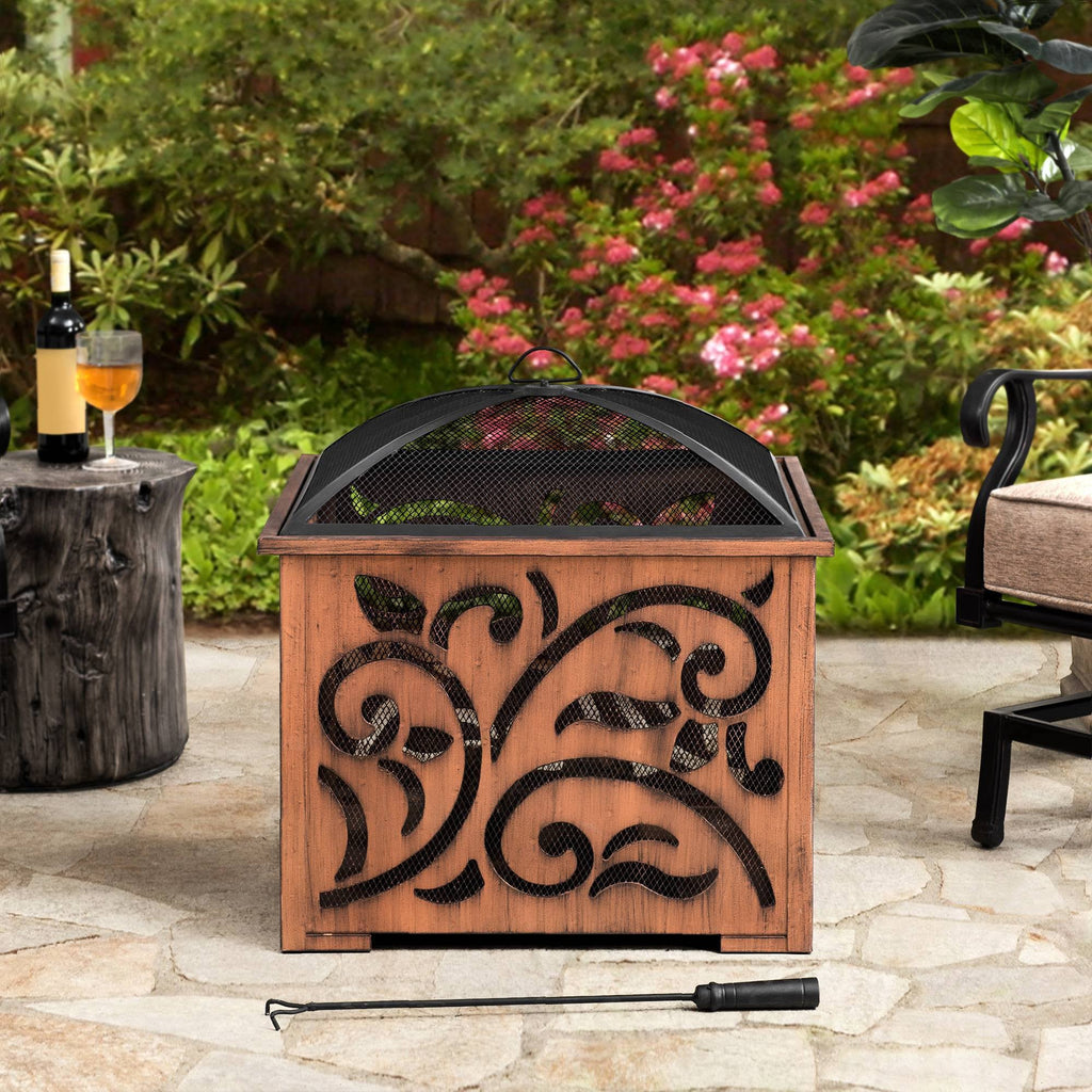 26 in. Square Wood Burning Firepit I499194