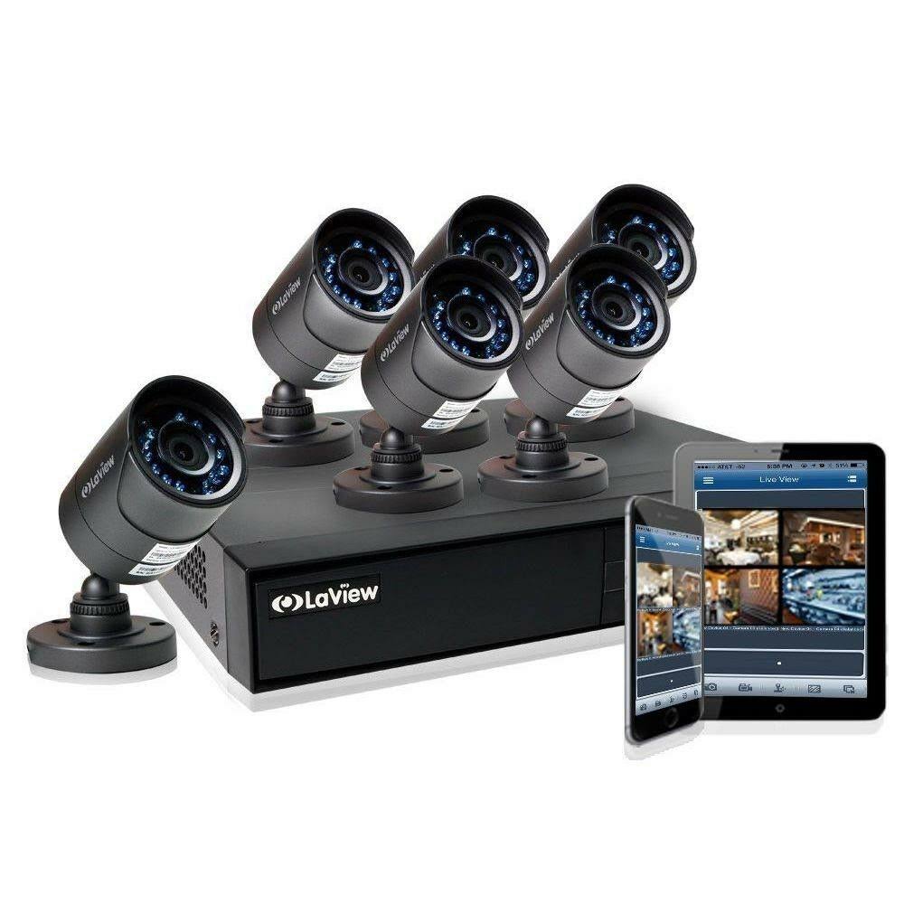 6 HD 720p Security Camera System, 8 Channel CCTV B97398