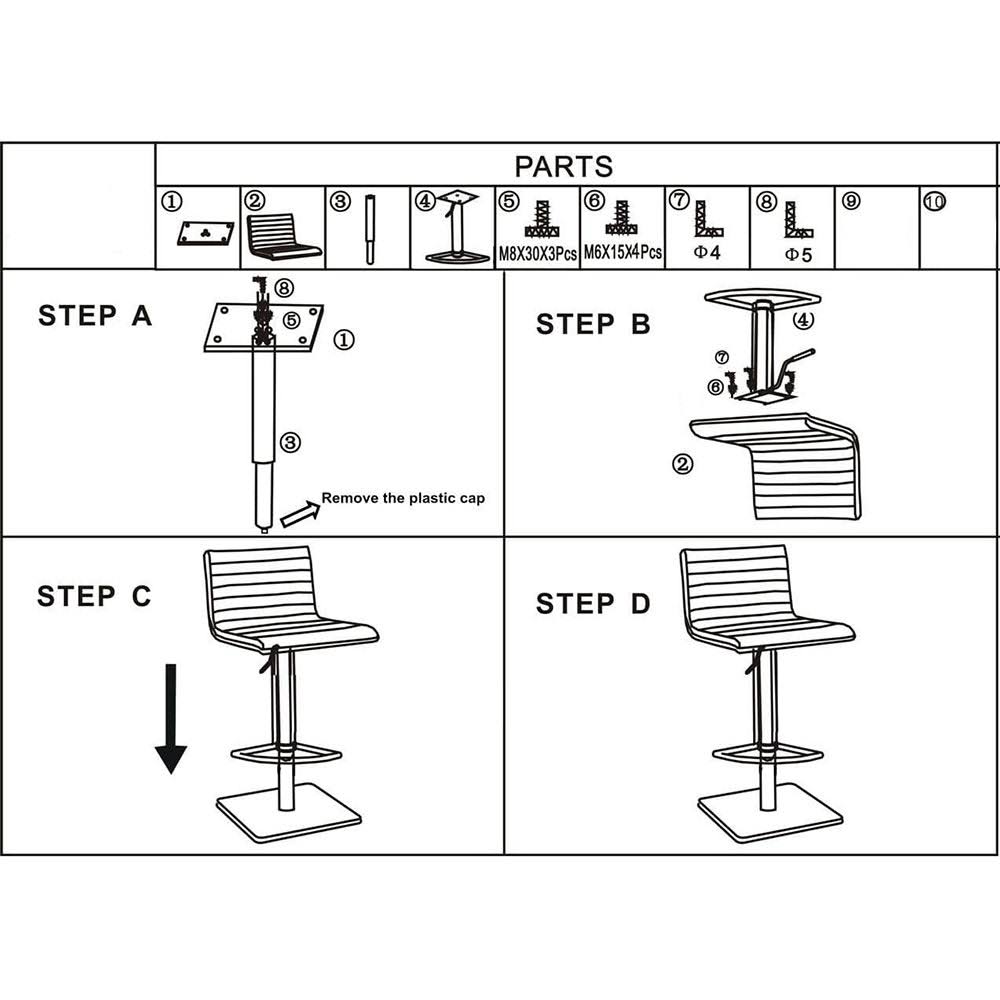 Adjustable Metal Barstool T83800
