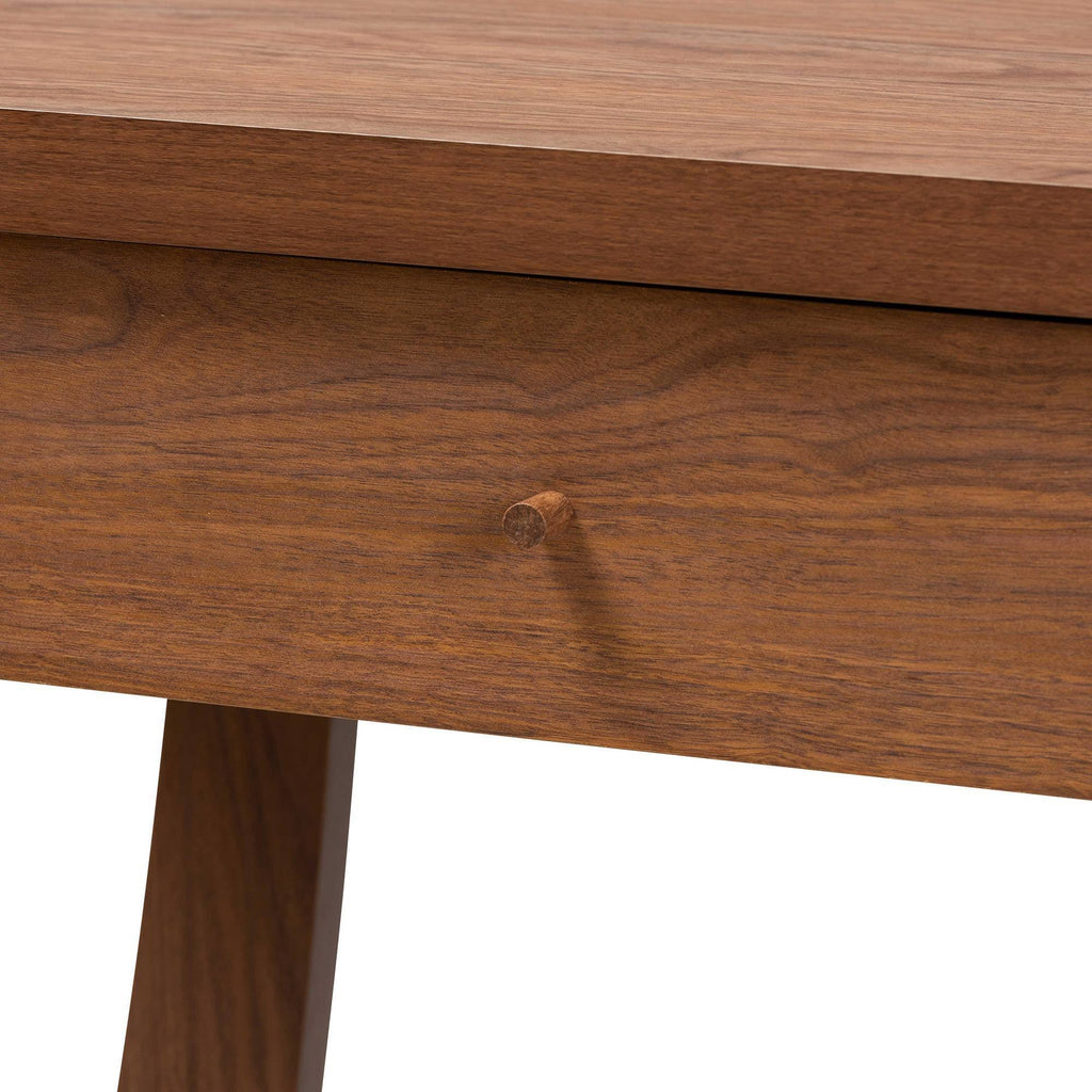 Walnut Brown Finished Wood 1-Drawer Console Table U652