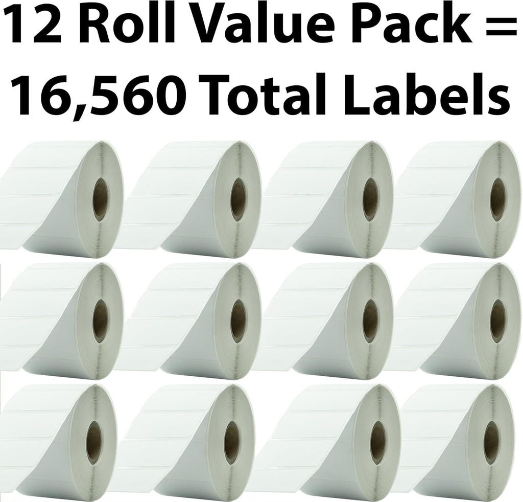 2x1 Direct Thermal Label 12 Pack Perforated Self-Adhesive Stickers M9005