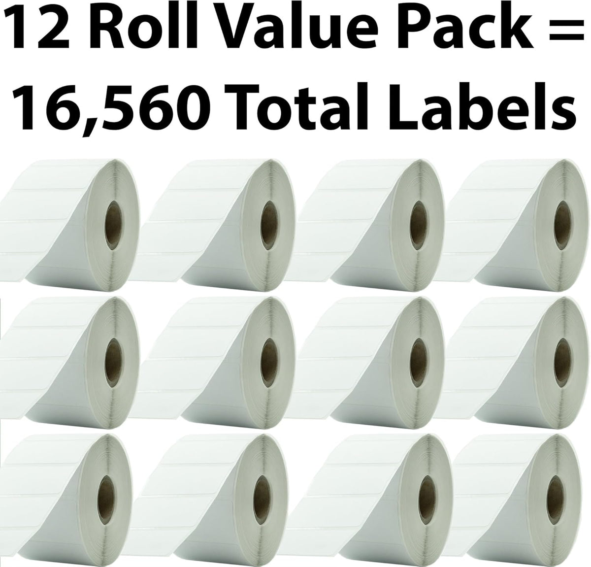 2x1 Direct Thermal Label 12 Pack Perforated Self-Adhesive Stickers M9005