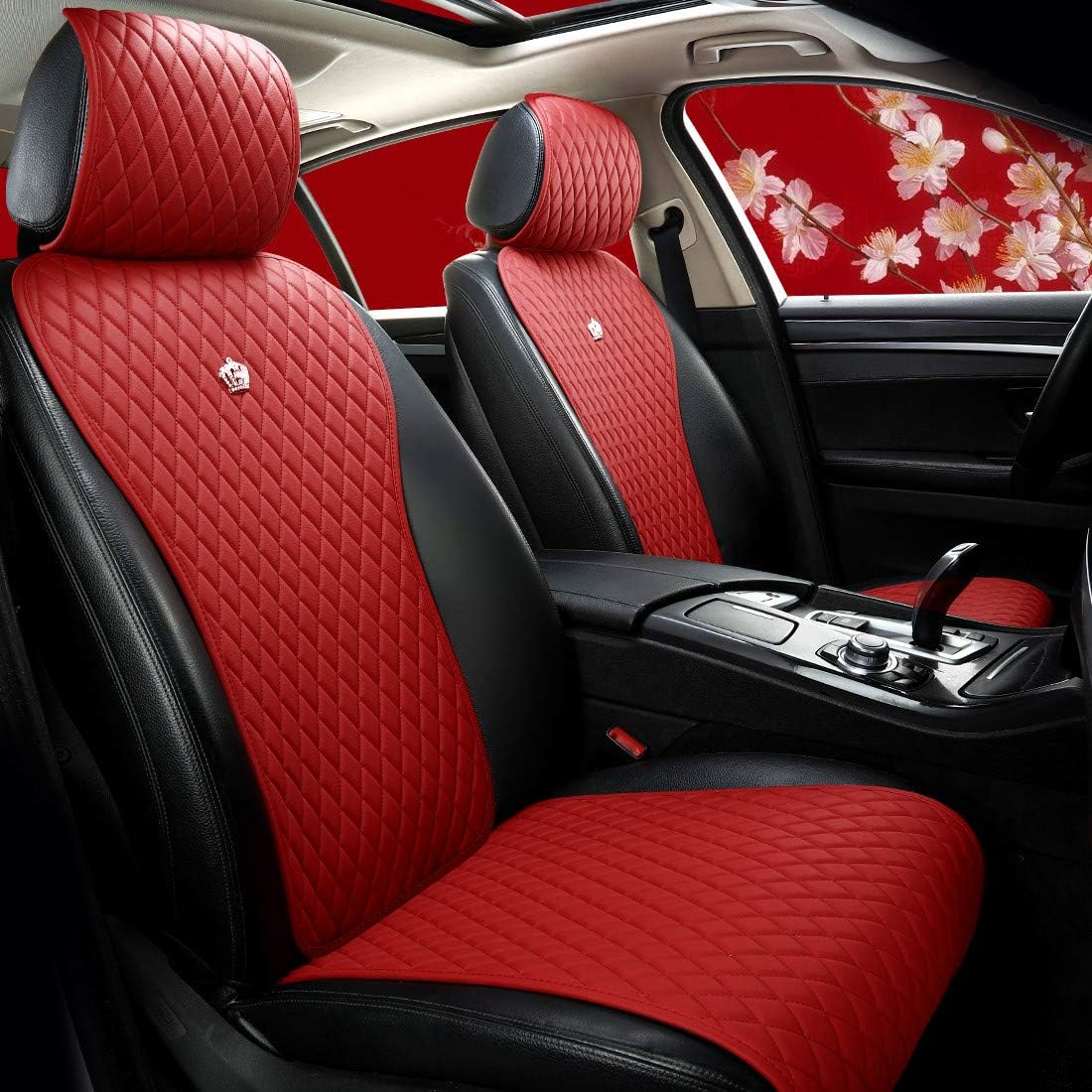 Black Leather Car Seat Covers 11PCS S377733