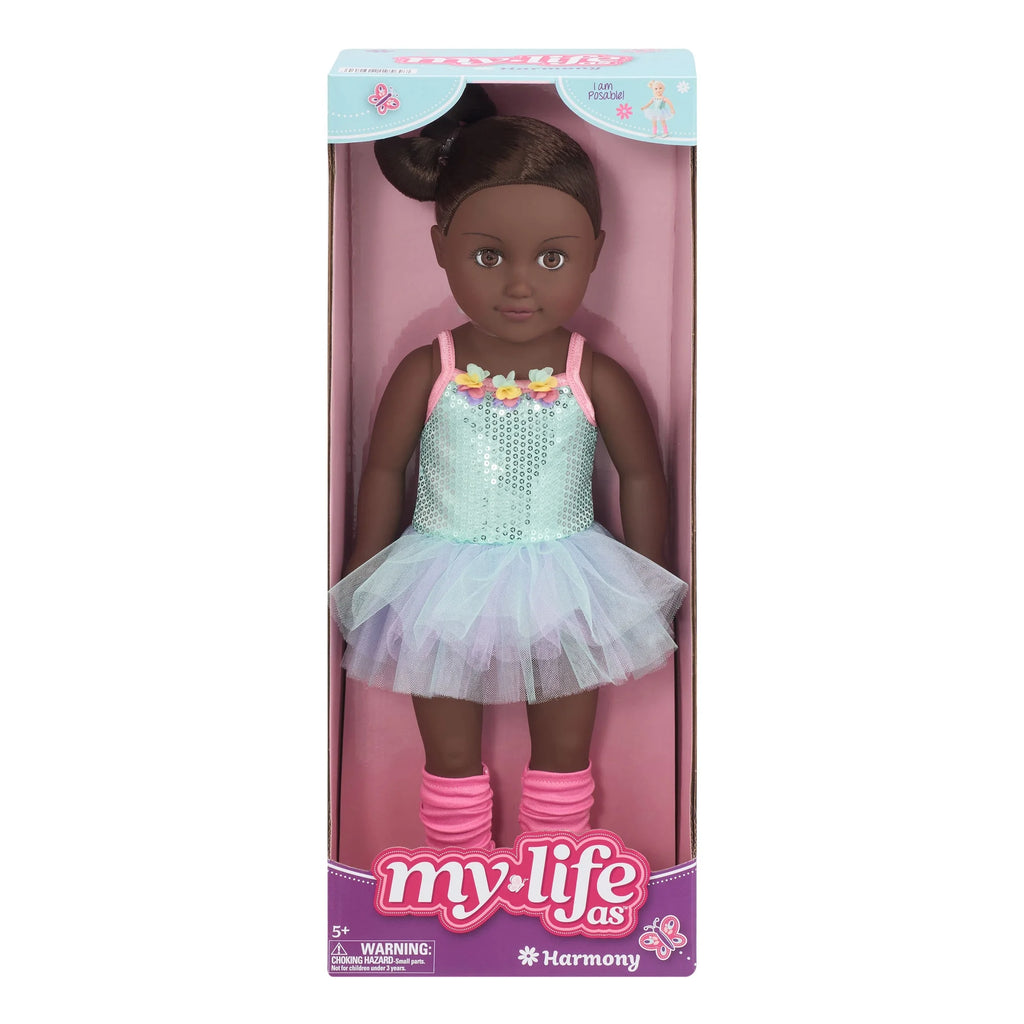 18 inch Posable Doll with Brown Eyes H341
