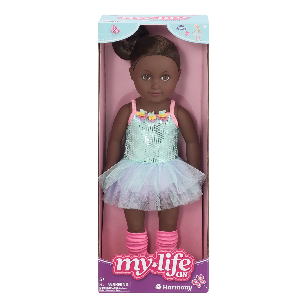 18 inch Posable Doll with Brown Eyes H341