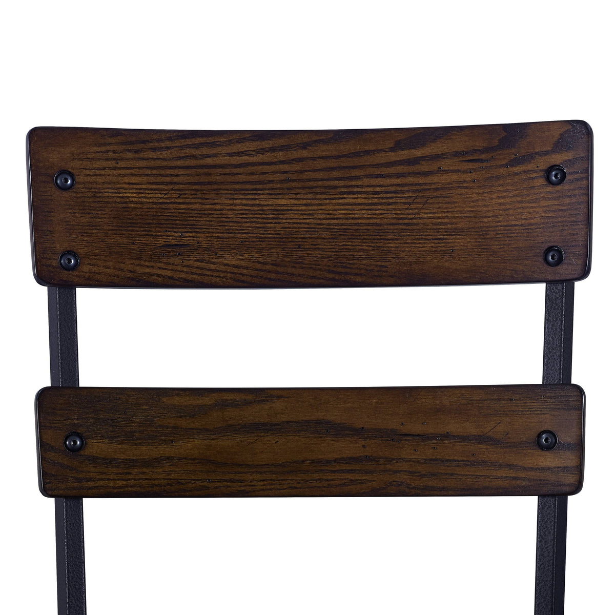Brown Wood and Grey Metal Gathering Stools Set of 4 L896376