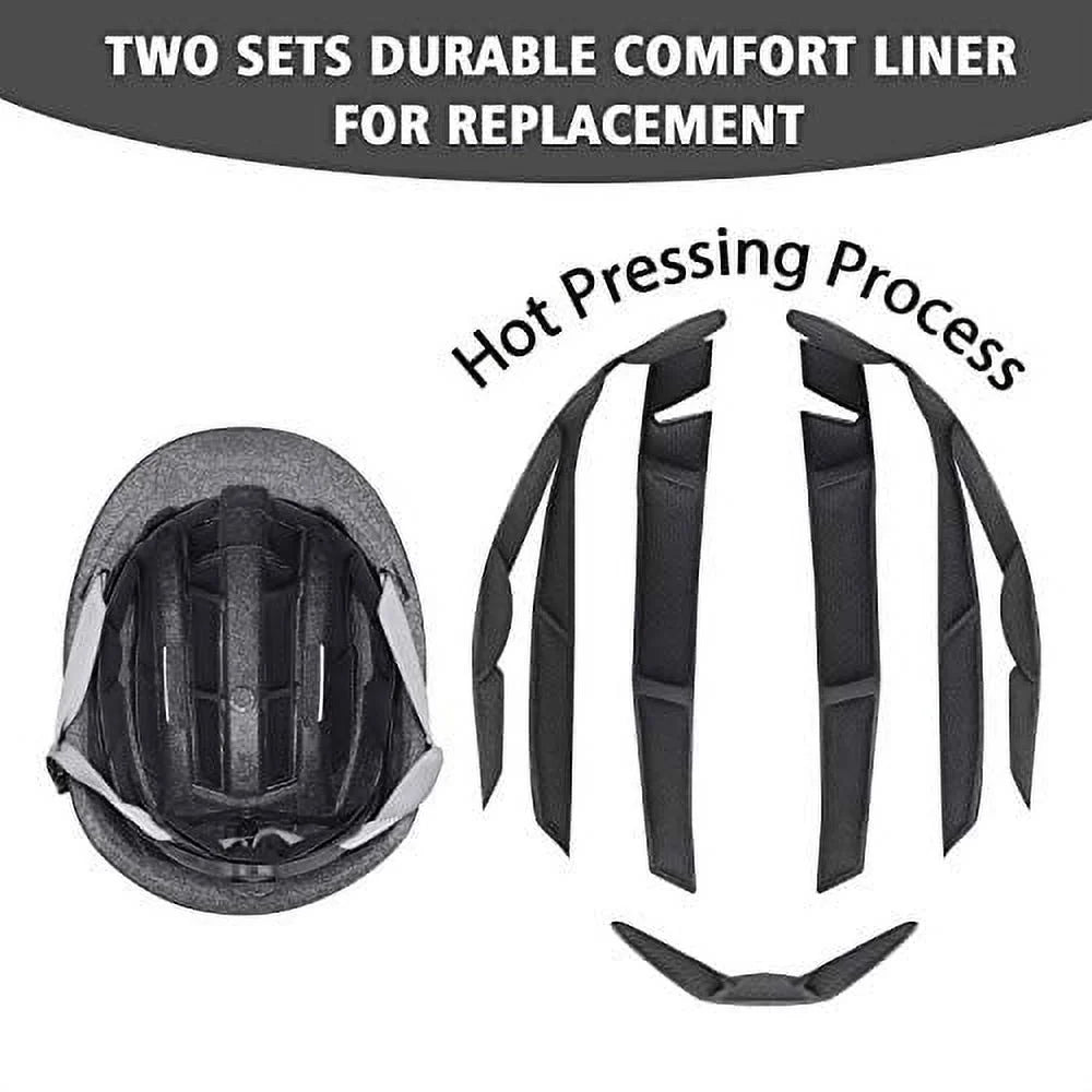 Adult Bike Helmet with Light and Replacement Pads P792