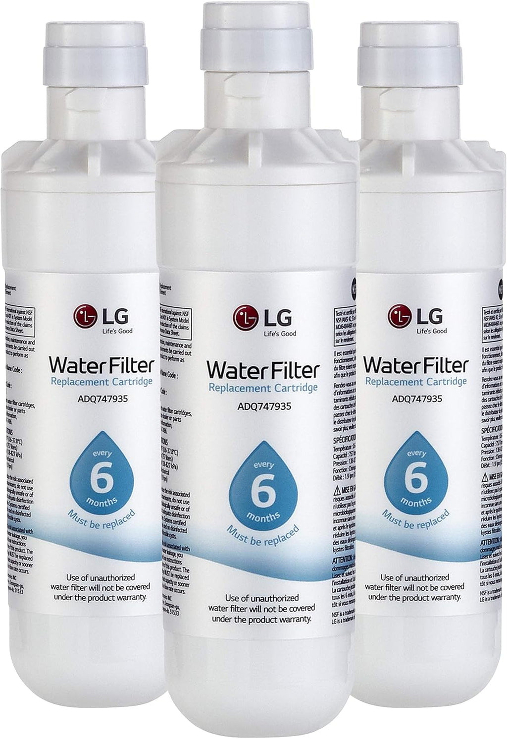 Refrigerator Replacement Water Filter, 3 Count J69403
