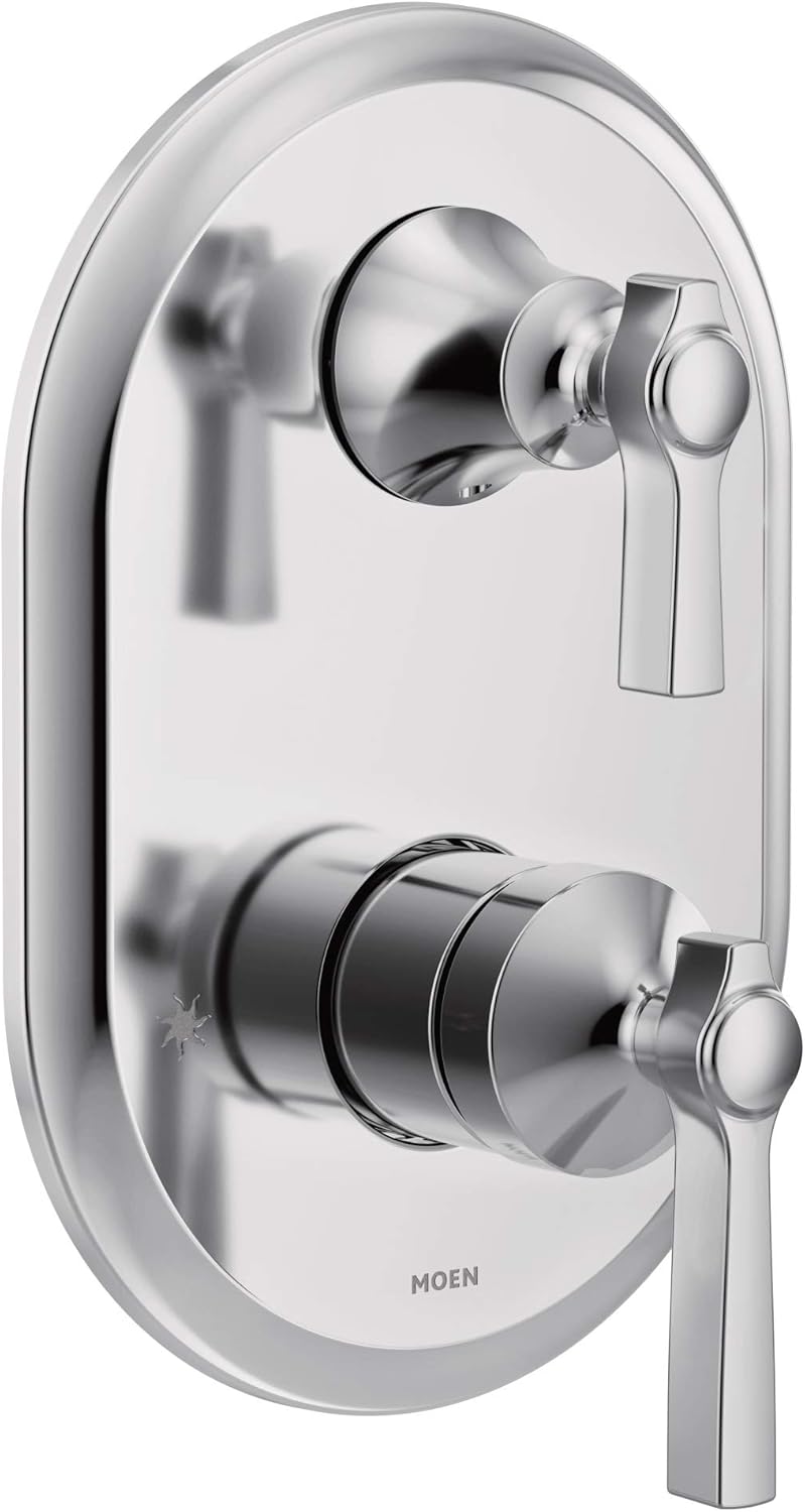 Chrome 2-Handle Shower Trim with Integrated Transfer M374