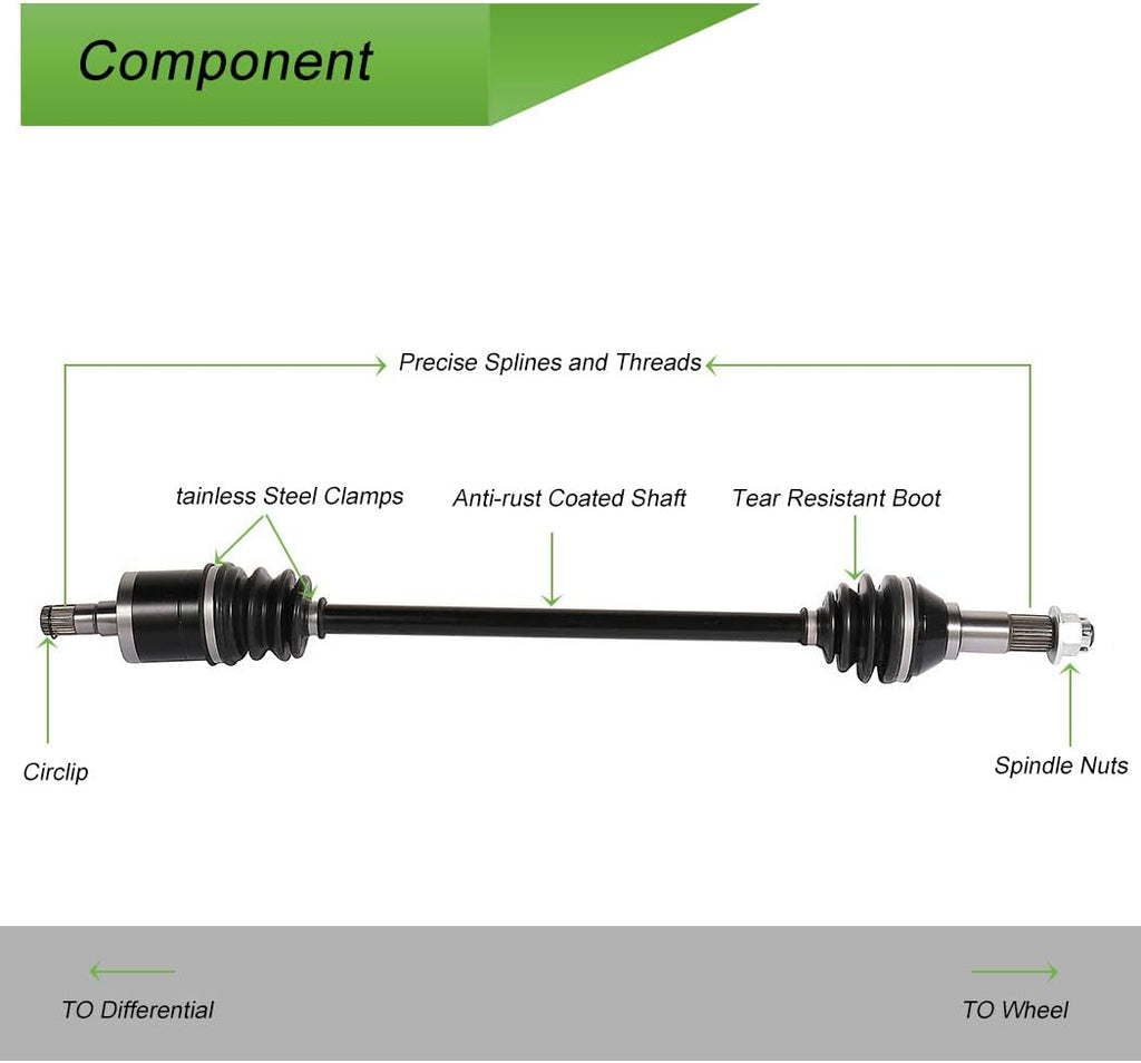 CV Axle Drive Shaft Assembly Pack of 2 V47635