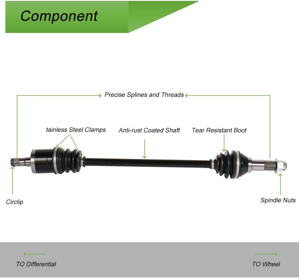 CV Axle Drive Shaft Assembly Pack of 2 V47635