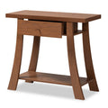 Walnut Brown Finished Wood 1-Drawer Console Table U652