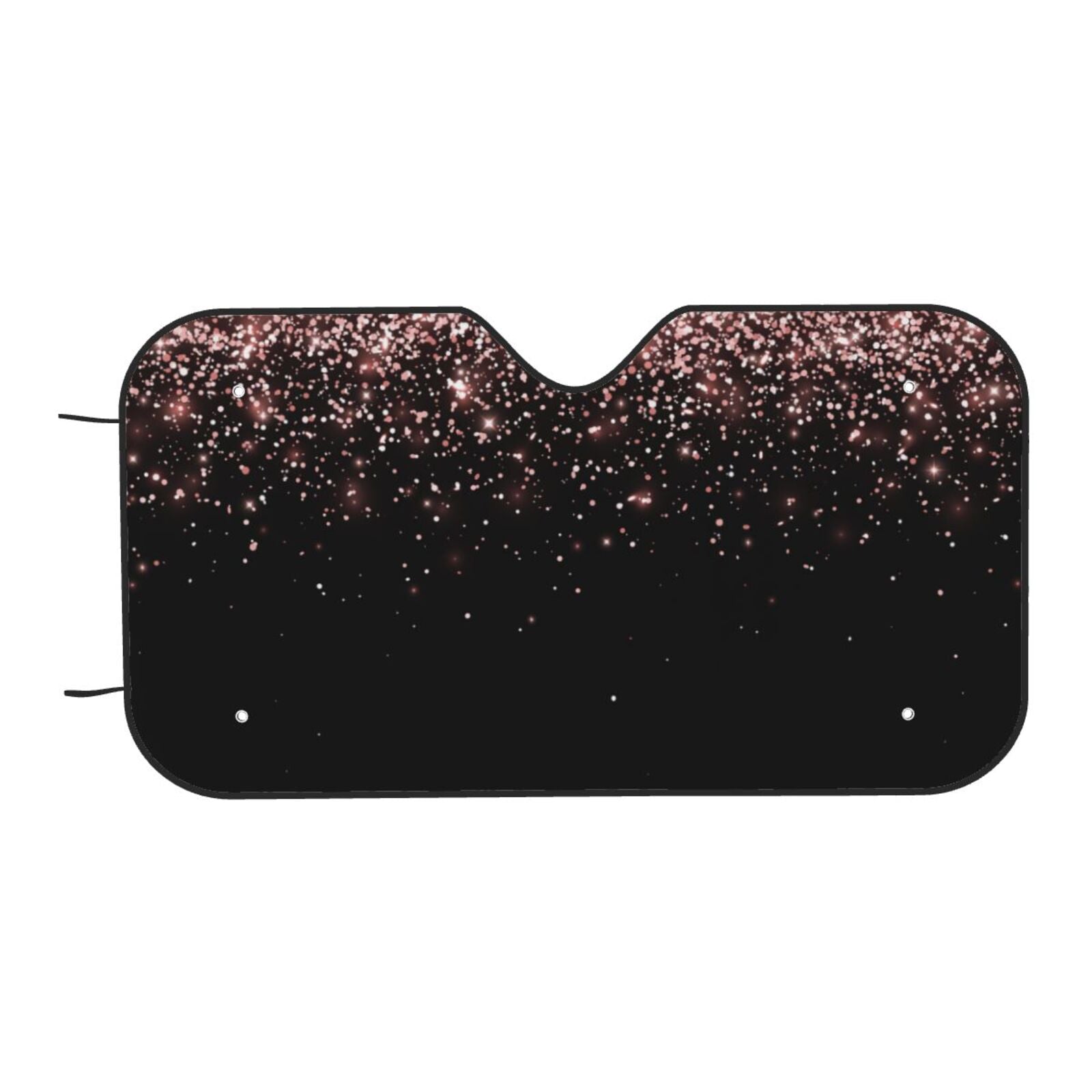 Rose Gold Glitter Windshield Sun Shade for Car Front Window T48759