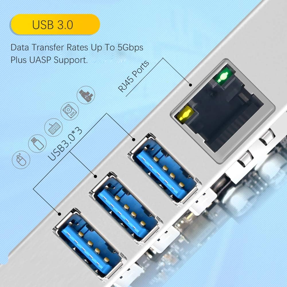3 Ports PCI Express USB 3.0 Card with Gigabit Ethernet Ports W398418