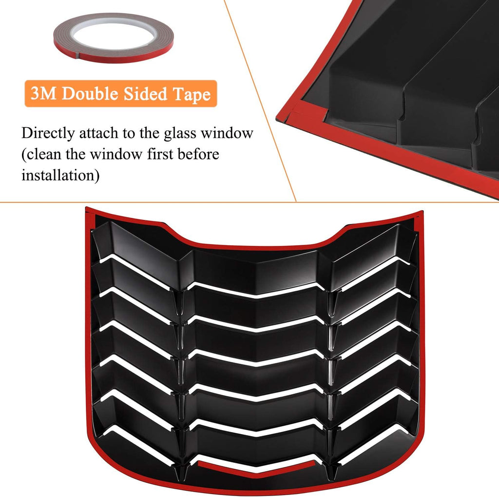 Carbon Fiber Rear Window Louvers for Ford Mustang N4779