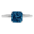 18K White Gold Solitaire Ring T1291