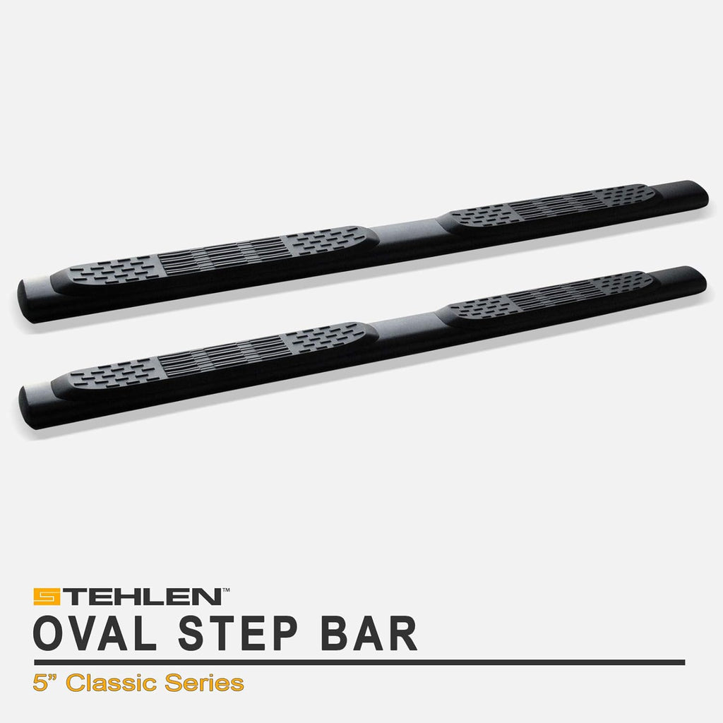 5 Oval Side Step Nerf Bars Matte Black D9071