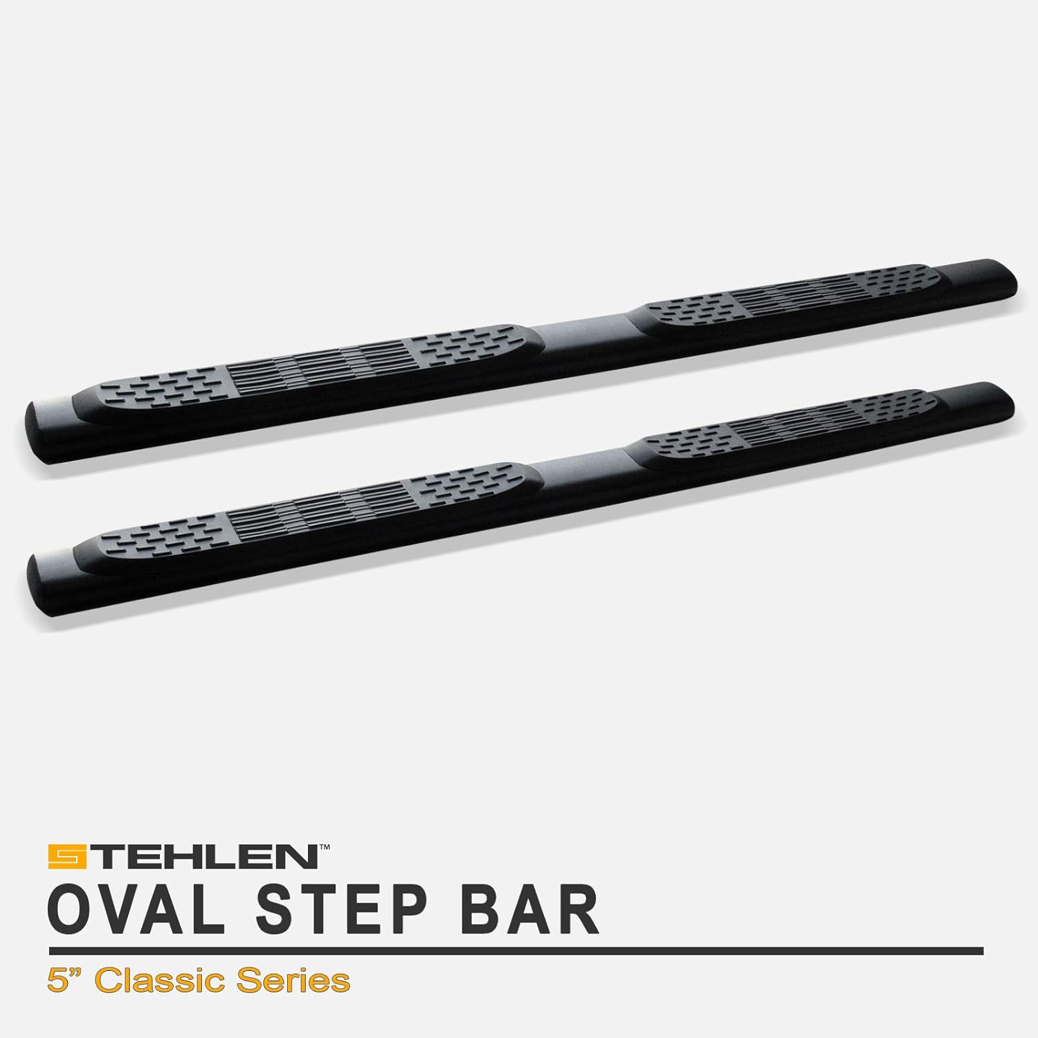 5 Oval Side Step Nerf Bars Matte Black D9071